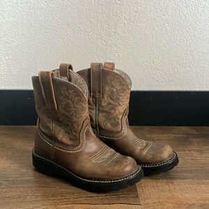 Brown Leather Cowboy Boots